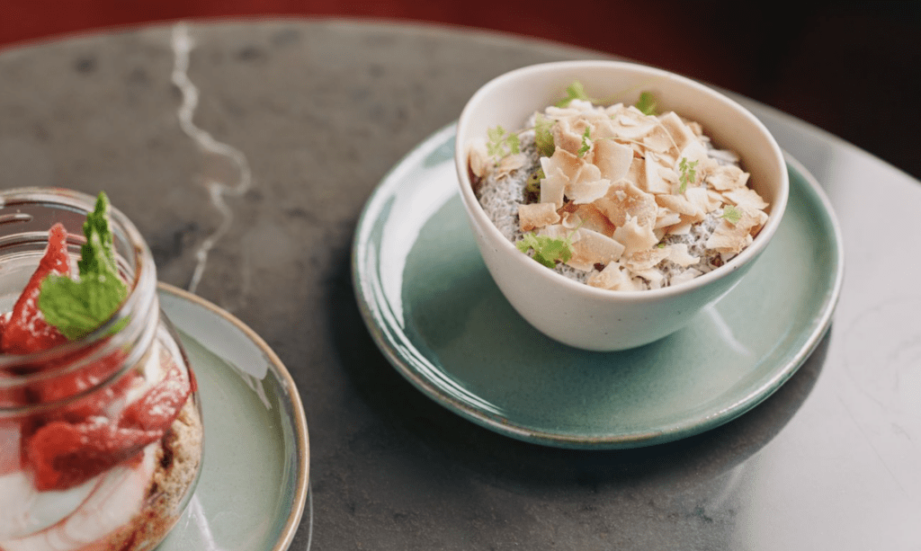 a bowl of food on a plate